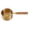 8-Piece Stainless Steel Measuring Cup & Spoon Set with Titanium Gold & Wooden Handles