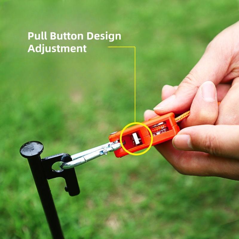 Outdoor windproof rope camping fixed tent canopy reflective wind rope with metal pulley adjustable buckle thickening tensioner