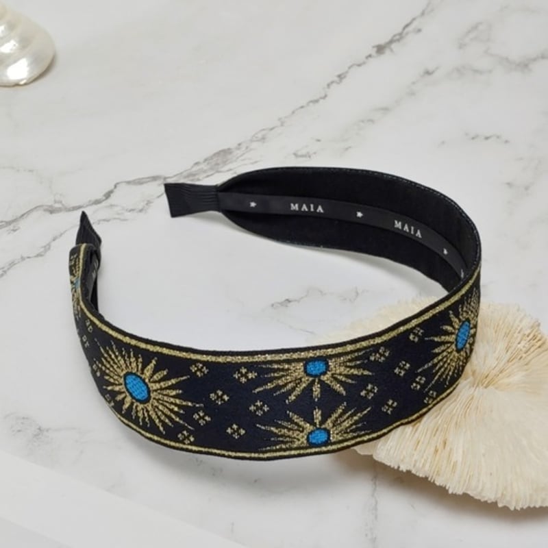 MAIA Retro Pearl Headband - Gold