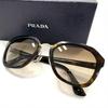 Used Sunglasses Tortoiseshell Pattern Brown Gradient SPR25R Made In Italy Appraised Authentic Prada