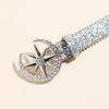 Rhinestone Snap Buckle Belt Women'S Style Belt Decoration Personality Sequined Jeans Belt Design