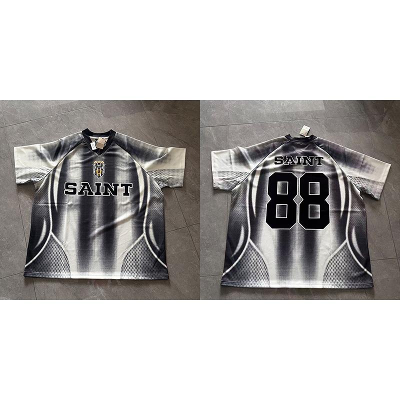 Saint Baseball Jerseys T-shirt Short Sleeve Printed 88 Summer Men's Women's Street Trend Mesh Breathable Top Tee Shirts
