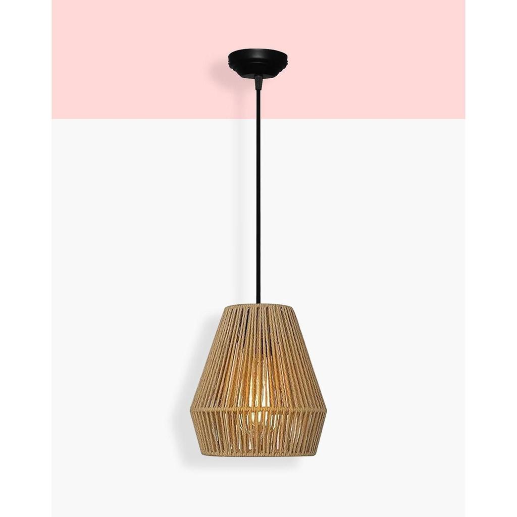 Rattan Seegras Bast Kauna Papiergras Korbgeflecht Lampe Premium Pendelleuchte/Deckenleuchte Hängelampe Licht, Dekorationslampen Handgewebt - 1 Stück