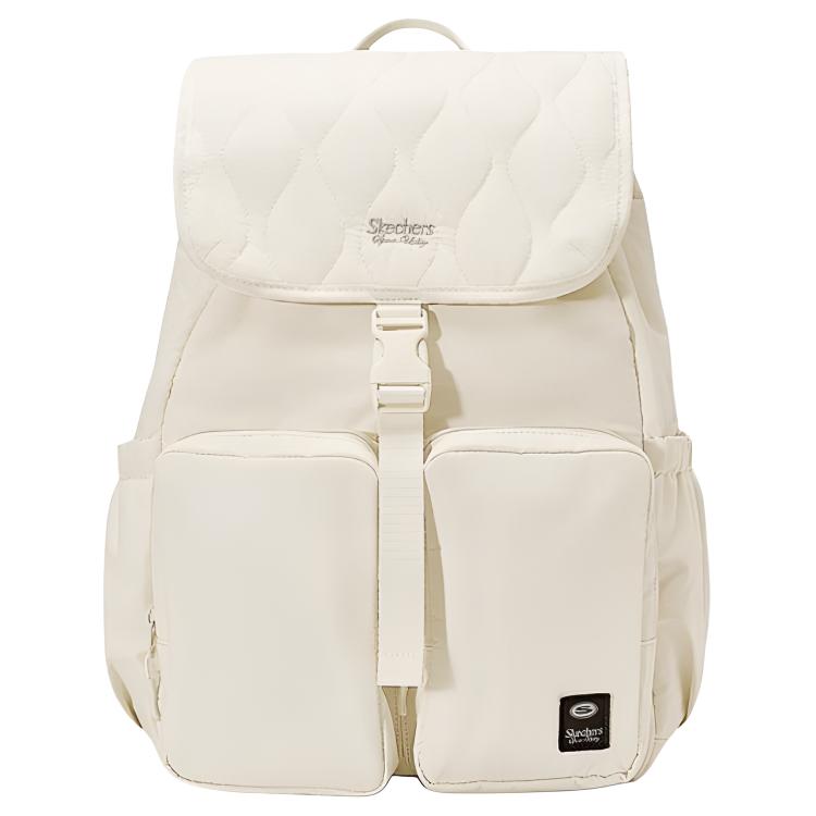 

Skechers Fashionable Portable Daily Fabric Backpack Unisex Backpack Pure-White L424U011-01SV Pure White
