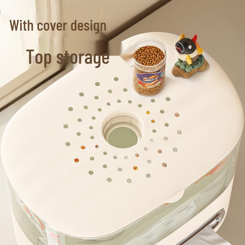 Eco-Friendly Multifunctional Tissue Box with Desktop Fish Tank for Home or Office