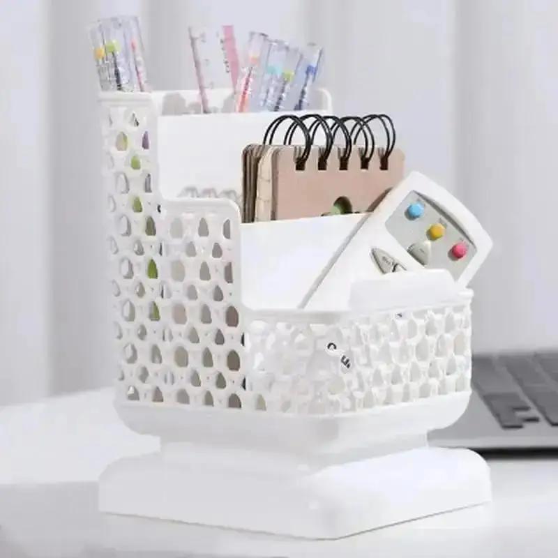 Schulbedarf Make-up Organizer Desktop Aufbewahrungsbox Behälter für Kosmetik Schreibwaren Kunststoff Organizer Schulbürobedarf