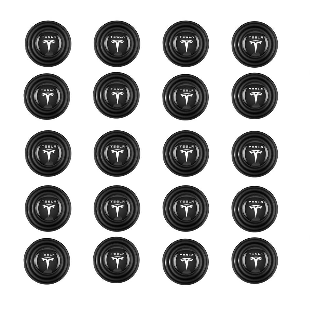 CGYJL1 10/20pcs Car Door Bumper Shock Absorbing Mute Trunk Anti-Noise Buffer Adhesive Sticker For Tesla Model 3 S X Y
