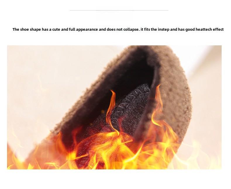 Dámské bavlněné teplé domácí boty v korejském stylu s mašličkou a sametovou podšívkou