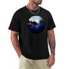 Autumn Moon Reflection Tshirt Simple Casual Short Sleeve Tee