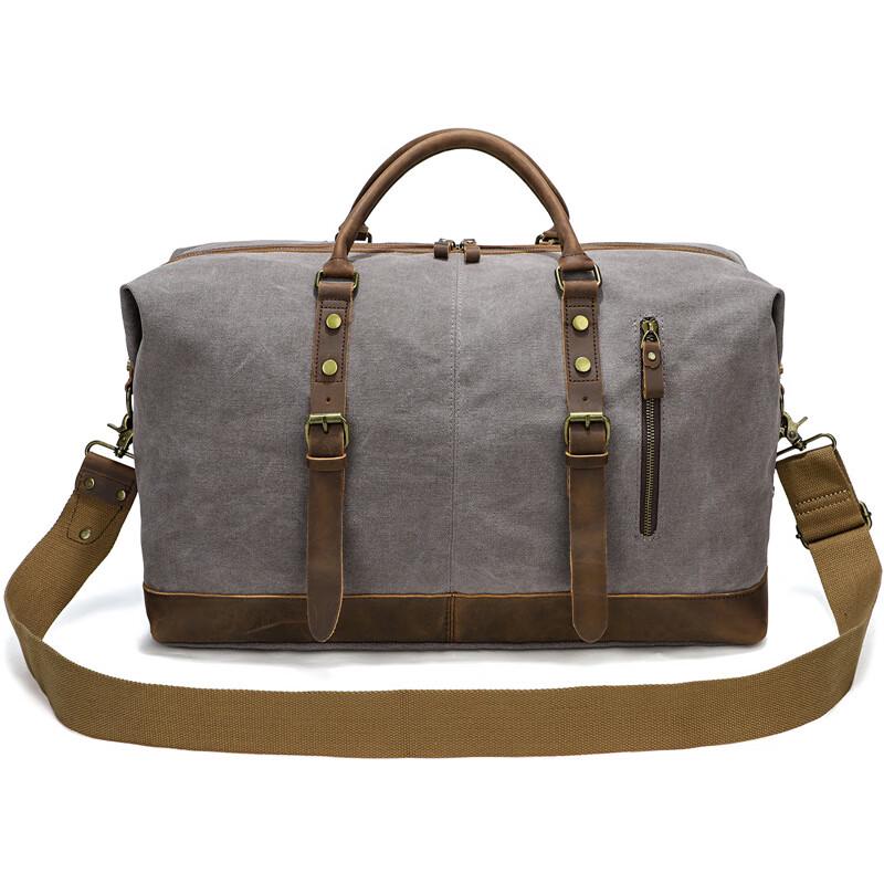 

Vanaheimr KOOGER Large Canvas & Leather Travel Crossbody Bag Large