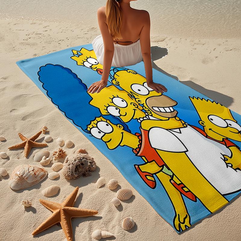 Yellow Family Portrait Beach Towel, Super Soft Microfiber, Gift for Her/Him, Birthday, for Pool, Beach, Travel, Home Decor Fan gifts