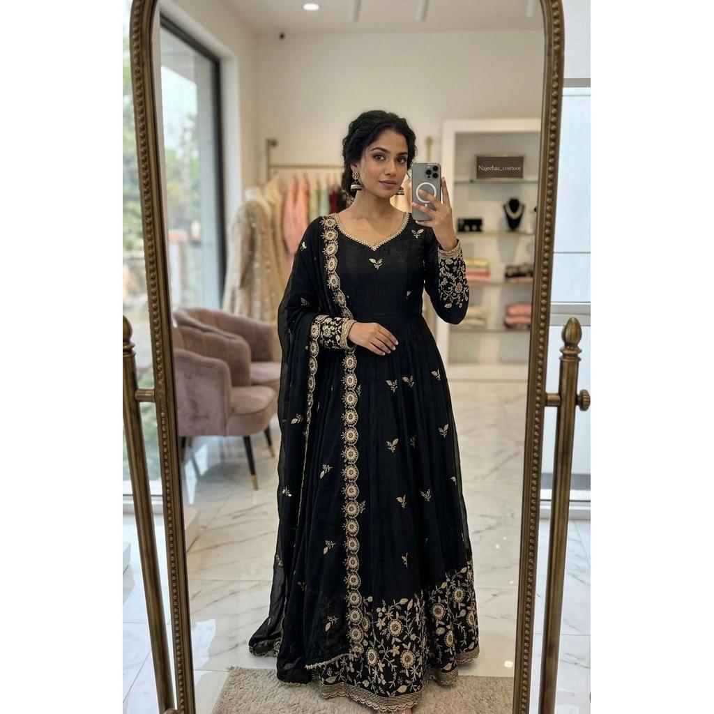 Beautiful Bollywood Ethnic Anarkali Suit Indian Wedding Party Wear Salwar Kameez