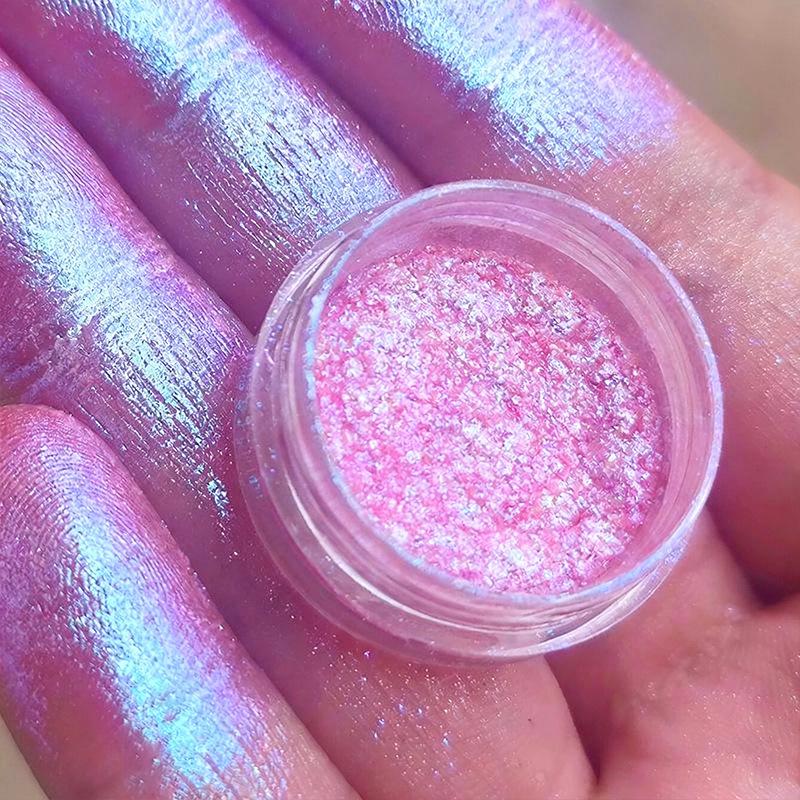 Multichrome Chamäleon Lidschatten Pulver Nagel Glitters Aurora Neon Regenbogen Pigment Chrom Pulver Schillernden Lidschatten Nagel Dekore