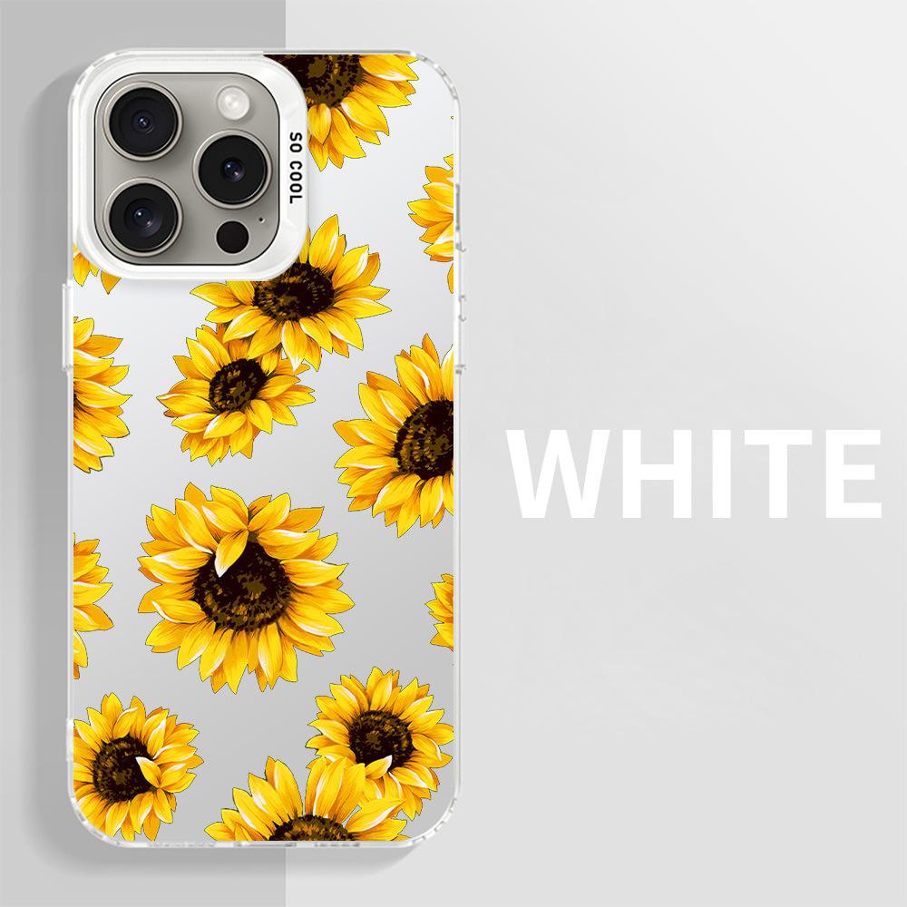 

Чехол для телефона IMD Sunflower для iPhone 15 14 13 8 11 — цветочный дизайн, облегающий, защитный чехол iPhone 14 Pro