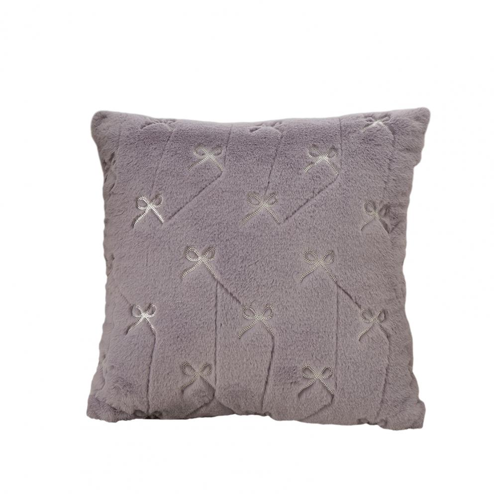 Throw Pillowcase Bowknot Pattern Hidden Zipper Wrinkle Resistant Pillow Cover Bedroom Living Room  Cushion Cover Sofa Home Decor