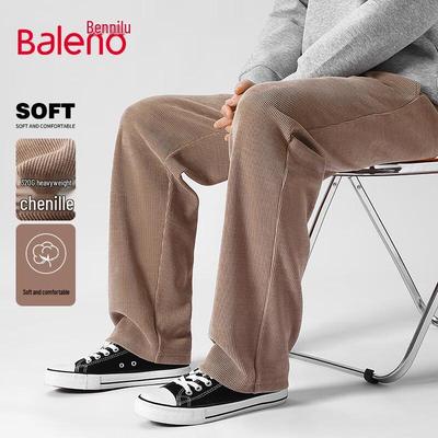 Baleno Men's Chenille Straight-Leg Casual Pants