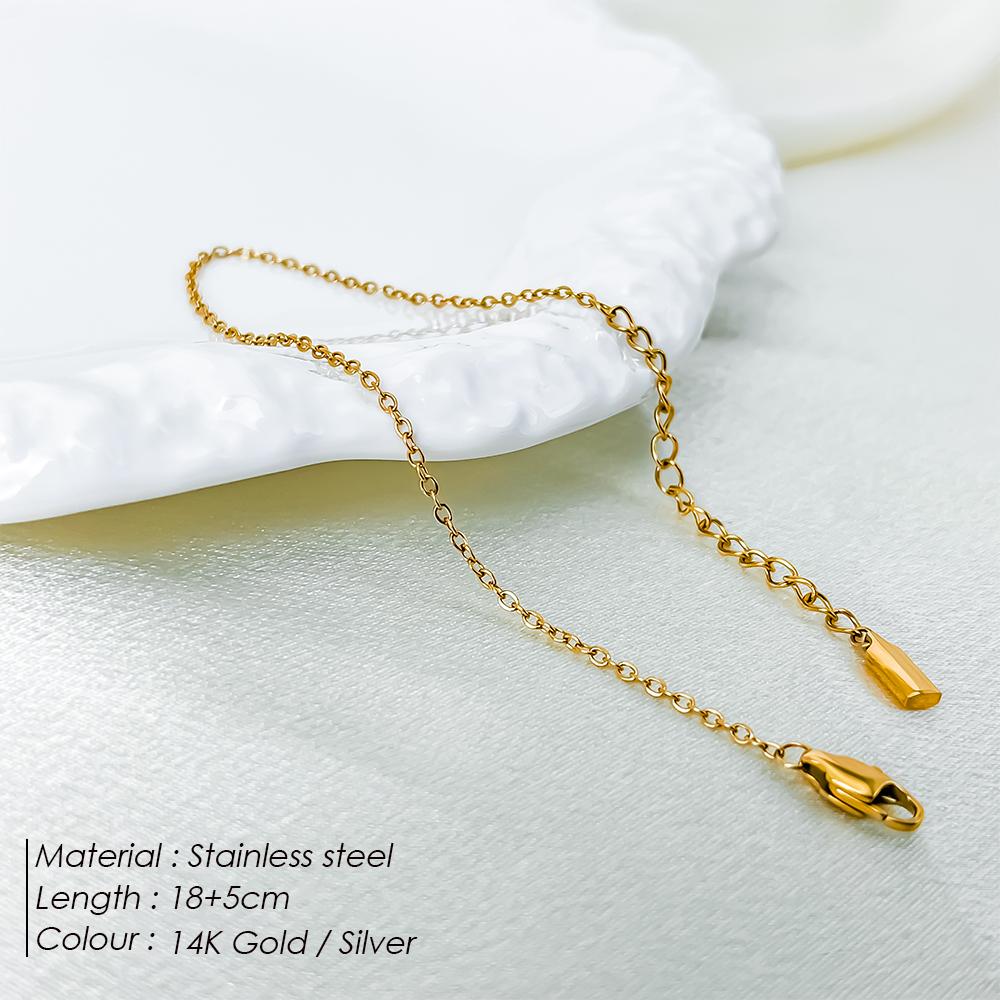 Emanco High-end Oxidation-free Adjustable Multifunctional Anklet with High-gloss Mirror-polished Flat Chain Anklet