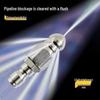 Stainless Steel 1/4 Quick Connect High Pressure Water Nozzle with Pointed Tip and 7 Sewer Cleaning Heads