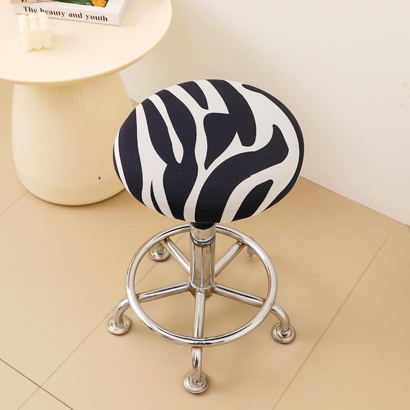 

Creative Printed Round Stool Cover Stretch Chair Slipcover for Home Office Decoration Soft Washable Seat Protector Chair Cover Diameter 23-36cm