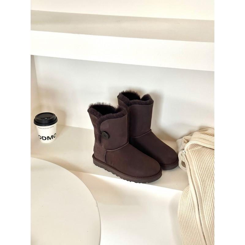 Womens Shearling Lined Snow Boots Mid-Calf
