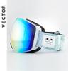 VECTOR OTG Ski Snowboard Goggles Women Men Skiing Eyewear UV 400 Snow Protection Glasses Adult Double Spherical Mirror Magnetic 7