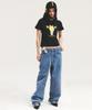 Kimseupeulesikoteunmakes (Unisex) Popcorn Flower Tee Black