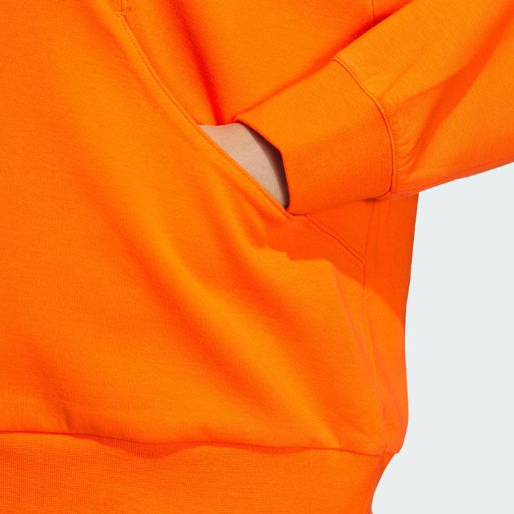 Adidas Futsal Hoodie Solid Color Logo Sports Casual Loose Hooded Sweatshirt Women Hoodies Half-Impact-Orange JH5056