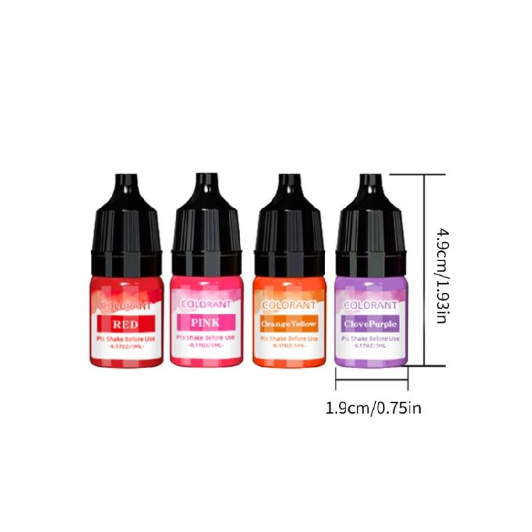 Kerzenfarbe für die Kerzenherstellung Hochkonzentrierte Flüssige Kerzenfarbessenzen Handgefertigte Bastelartikel Harzpigment 5ml/Flasche
