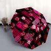 1pc Abstract Floral Pattern Design Umbrella with Plastic Handle,Suitable for All Seasons Umbrellaptys26096