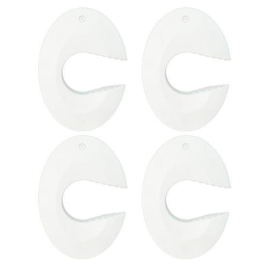 2/4Pcs Children Safety Door Block C-Shaped Design Anti-Slip Strips Multi-Functional Door Stop Easy