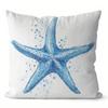 Home Decor Seashell  Starfish Watercolor Pattern Pillow Covers Pattern Cushion Cover Suitable For Sofa Bedroom Car Pillow Cover