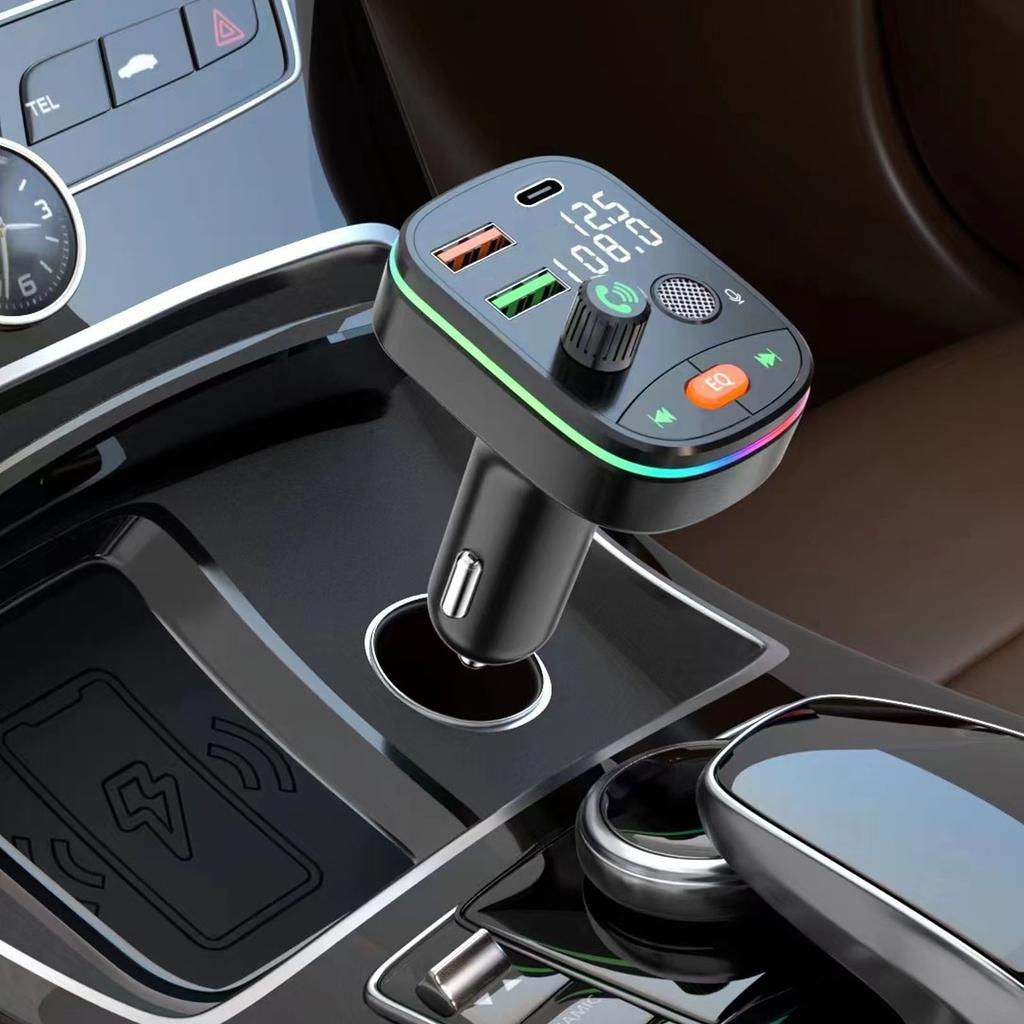 Car FM Transmitter Support Hands Free Calling 3 Charging Port Bluetooth FM Transmitter Car MP3