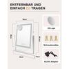 Miroir de maquillage lumineux - NETTLIFE - Hollywood - 30×40 cm - Blanc - Fixation murale