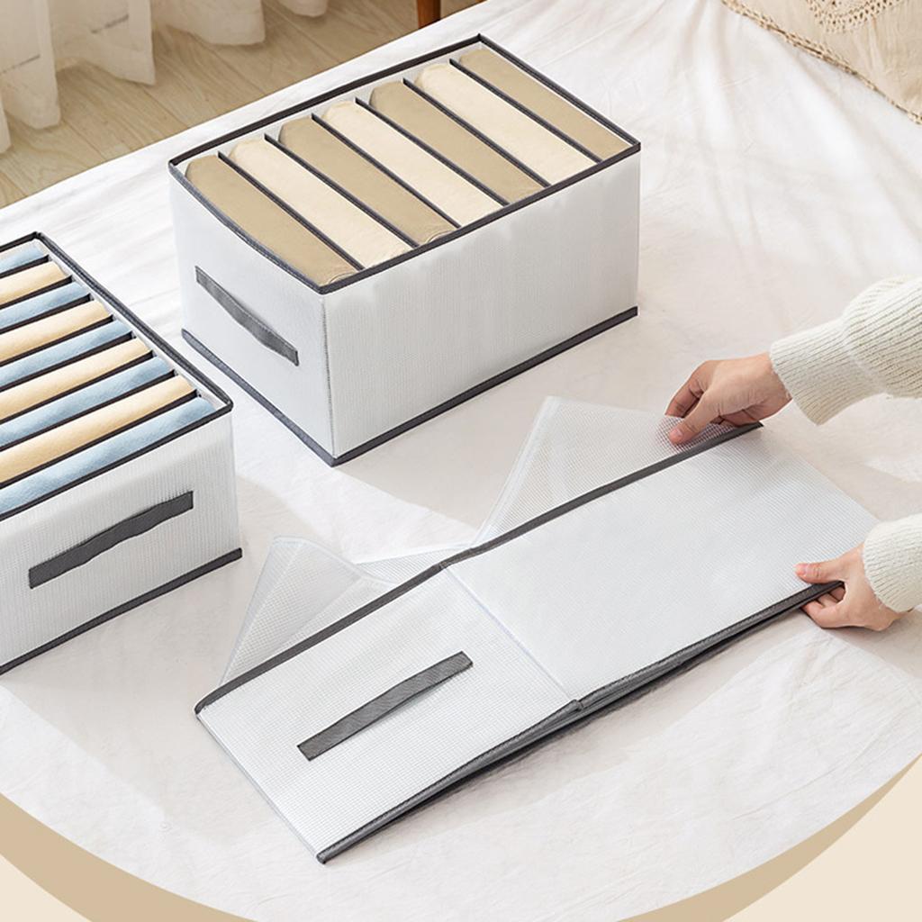 1pc Clothes And Pants Storage Box, Portable Folding Wardrobe Storage Box