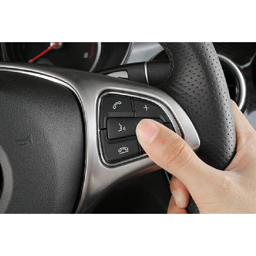 Interior Cover Steering Wheel Trim 1PC Fit For Benz GLA CLA 2013- ABS Silver