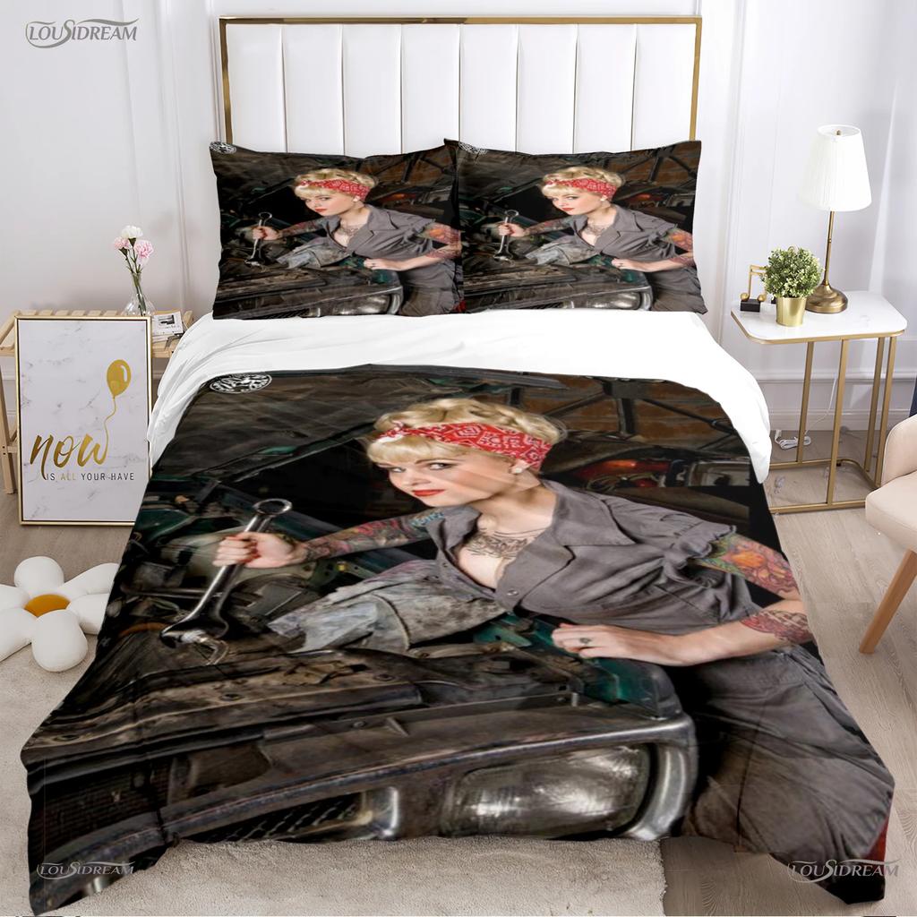 Hip Hop Music Rockabilly All Season Duvet Cover Comforter Bedding Sets Soft Quilt Cover and Pillowcases Single/Double/Queen/King