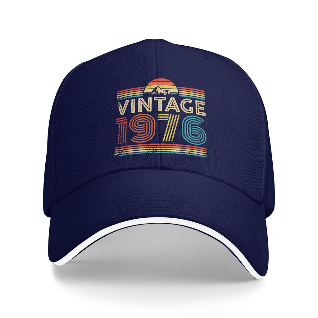 Vintage 1976 Limited Edition 50 Year Old Casual Baseball Cap Camping Hip Hop Hats Summer SunProof Men Streetwear Baseball Caps