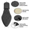 For Harley Sportster XL 883 1200 Iron 883 04-18 Motorcycle Diamond Stitched Two-Up Front Driver Rear Passenger Cushion Seat Pad