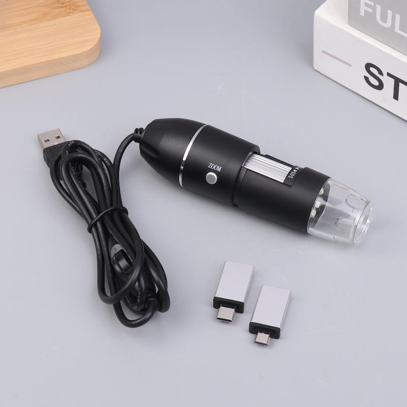 1600X USB Microscope, 1080P HD Soldering Microscope With 8 LEDs, Compatible With Mobile Phones/Computers