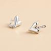 Heart Studs Earrings Creative Ear Accessory Heart Ear Studs Alloy Texture for Teens Youthful Fashion Lovers Present