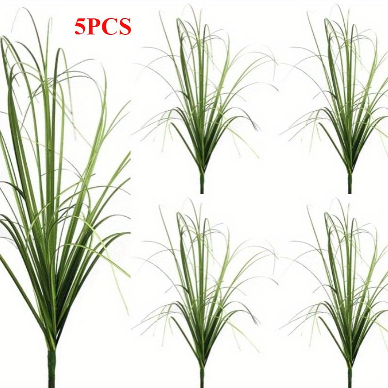 

5 шт. Имитация маленьких травяных кустов для украшения, искусственные луга, имитация камышей и искусственные зеленые растения, украшение для дома, материал ПВХ 40CM/15.75IN зелёный