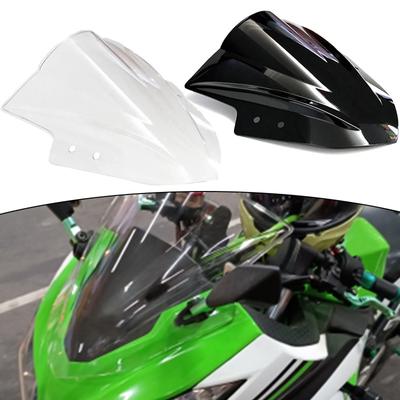 Motociklo priekinio stiklo priekinis stiklas dvigubas burbulas, tinkamas Ninja 300 / 250 2013-2017 m.
