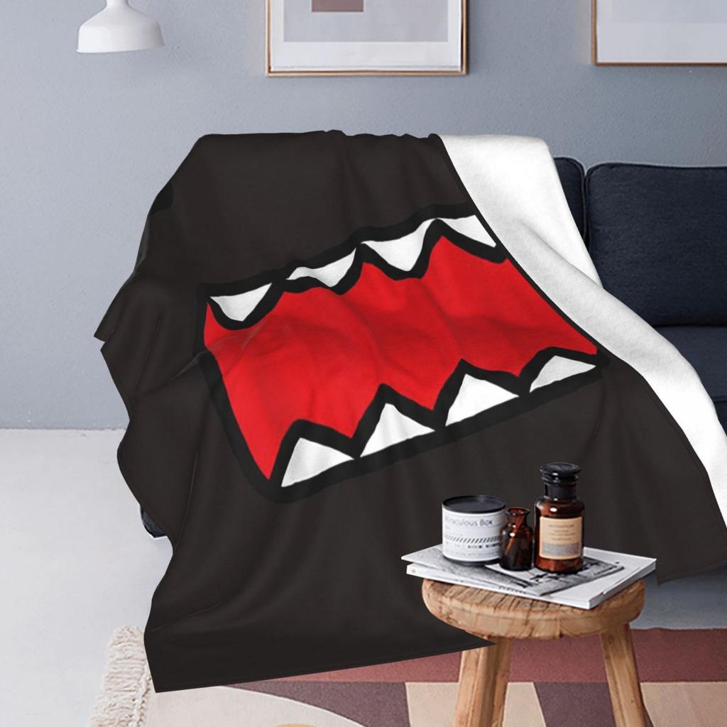 Domo Kun Doll Face Blanket Fleece Sofa Throw Blanket Lightweight for Couch Bedding Travel Throws Bedspread Quilt