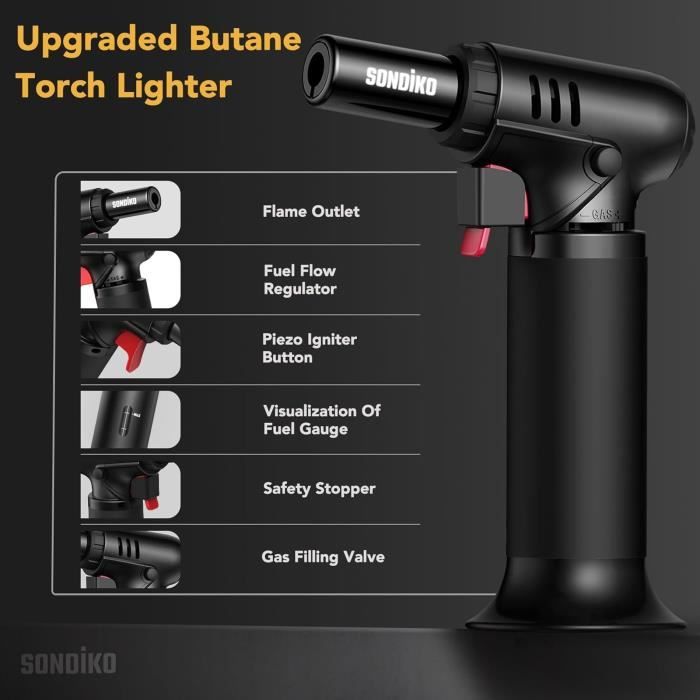 Sondiko Kitchen Torch, S907 with Fuel Gauge
