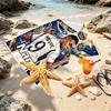 Personalisierbares Strandtuch mit Kylian Mbappe Aufdruck und individuellem Namen, für Reise Camping Strandparty Heimdekoration, Geburtstagsgeschenk für Familie & Freunde