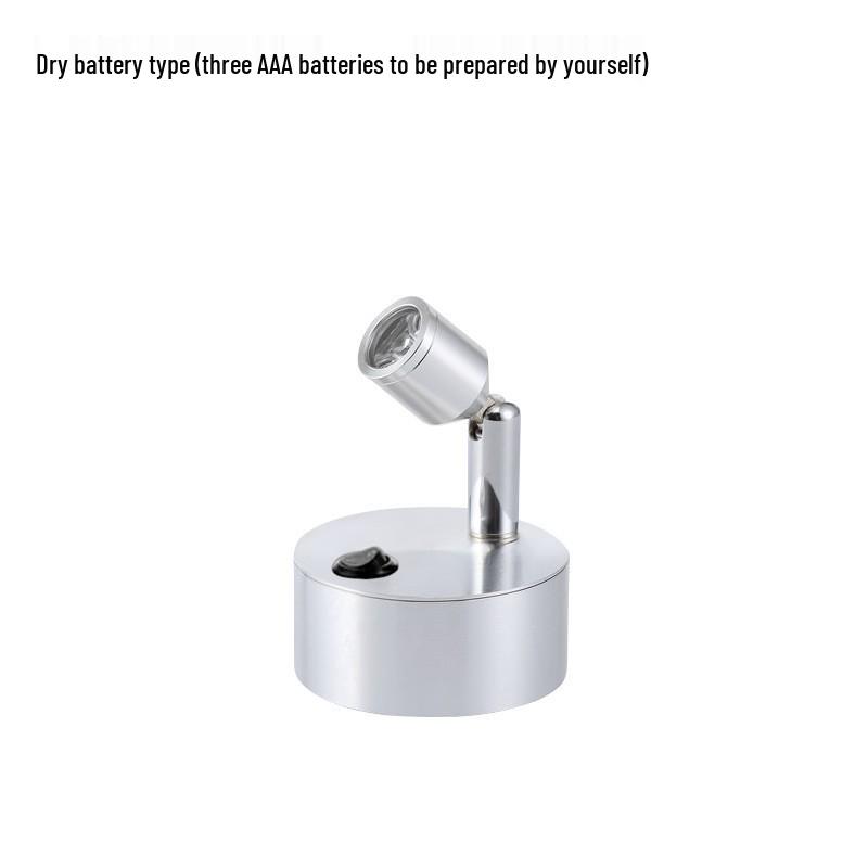 

LED Battery-Powered Jewelry Spotlight for Street Stalls and Desktops - Wireless Charging Warm light 3000K