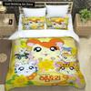 3D-Druck Cartoon Hamtaro Bettwäsche-Set Bettbezug Kissenbezug Set Weich Bequem Kindergeburtstagsgeschenk Heimtextilien