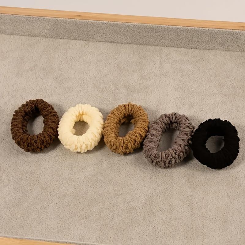 5 stk Kvinners Lav Hestehale Hårstrikker - Tykke Høy Elastisitet Hårbånd, Slitesterkt Mykt Hårtilbehør for Kvinner Hverdag & Spesielle Anledninger