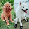 4pcs Lightweight Dogs Shoes with Reflective Striped Dogs Comfortable Dogs Daily Walking Booties Lightweight Cats Shoes