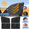 4Pcs Car Side Window Sun Shades With Magnets Strong-Light Blocking UV Protection Privacy Shades Auto Accessories